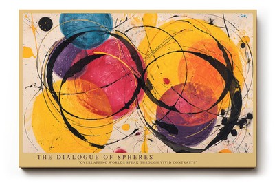 Paul Sinus Wandbild The Dialogue of Spheres Abstract Harmony of Colorful Worlds