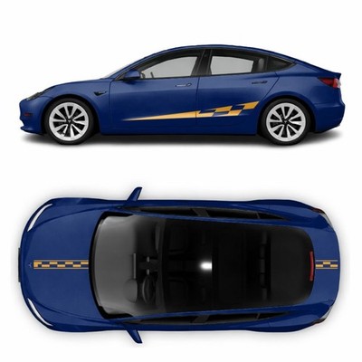 Pegatinas kit completo Racing Flag compatible con Tesla Model 3