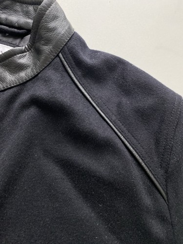 Armani Collezioni Hombres Chaqueta Bomber Cuero Cachemira Mezcla Lana Cremallera 42 - Imagen 10 de 12