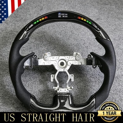 Carbon Fiber LED Sport Steering Wheel For Infiniti G37 G37X G25 G35 2009-2013