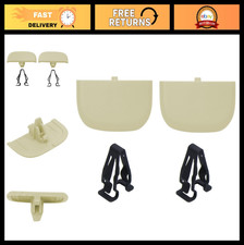 Beige Iron Sun Visor Cover Cap & Clip Retainer Kit for MKZ Fusion Edge 2013-2024