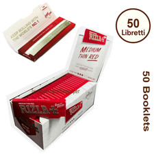 Cartine Rizla Rossa Corte 50 Libretti  Red Regular Ultra Sottili Rolling Paper