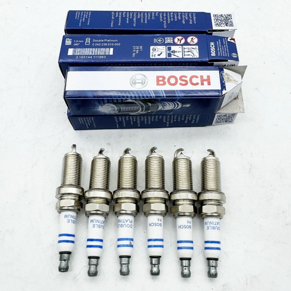 6Pcs Spark Plugs For BOSCH Platinum BMW 3-5-X Series E60 E90 N51 N52 FR7NPP332