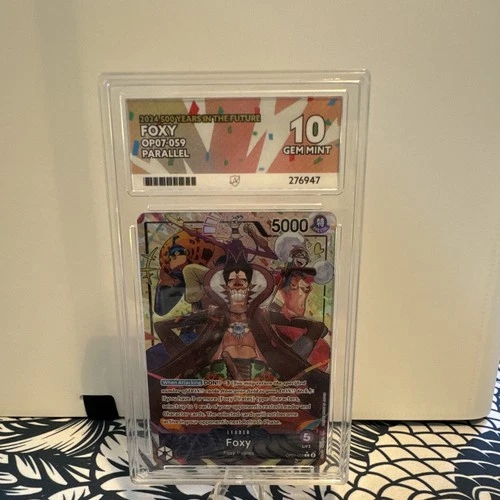 Bandai 2024 One Piece Card Game Foxy OP07-059 Leader Parallel Foil Ace 10