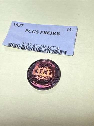 1937-P Lincoln Wheat Cent Proof — photo from the most recent tracked eBay sale