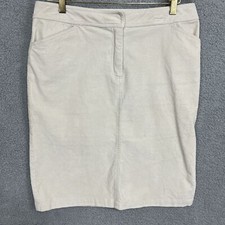 VTG J. Crew Corduroy Skirt Women  s 10 Beige Pockets Knee Length Academia Preppy