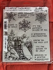 Tim Holtz Stamptember 2022 NEW Stamp Stampers Anonymous Stencil Christmas