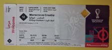 Match 12 Morocco Croatia 2022 FIFA World Cup Ticket Stub