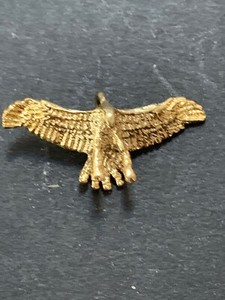 Authentic 24k Gold Plated Eagle Pendant, 1 1/4” X 5/8”
