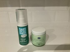 Salt of the Earth Foot Spray Deodorant, Peppermint & Tea Tree, 100ml & Foot Crea