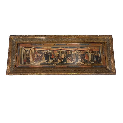 Vintage FRAMED Cassone Adimari Florentine Renaissance Wedding Artwork PRINT ITAL