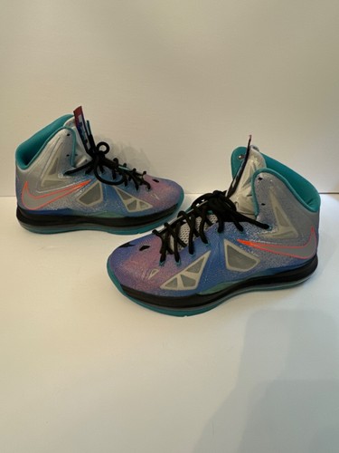 Size 8.5 - Nike LeBron 10 Pure Platinum very lightly worn - Picture 2 of 5