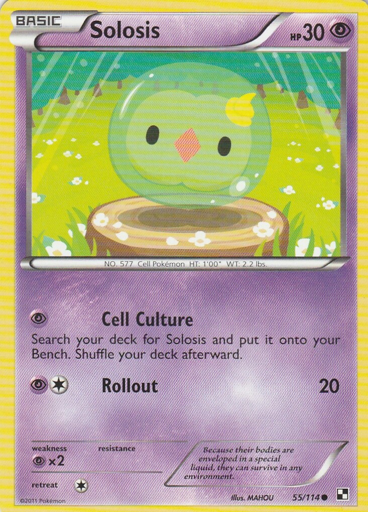 Solosis 55/114 Pokemon Black and White Base