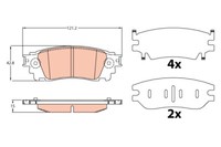 TRW GDB4459 Bremsbelagsatz, Scheibenbremse FüR Lexus, Toyota