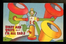 Military Comic postcard WACS woman army linen Art Tone