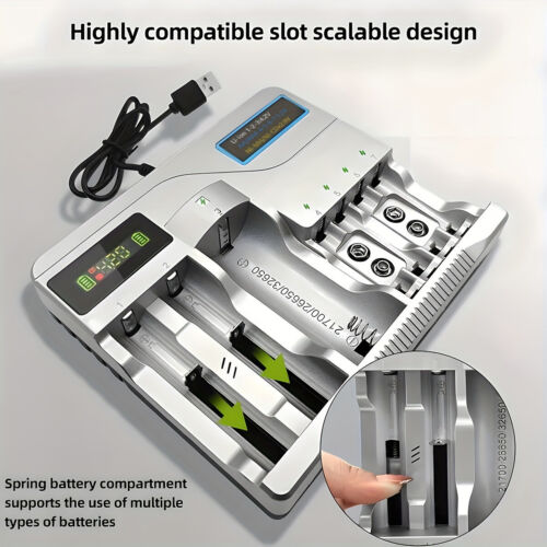 USB Universal Battery Charger AA AAA Rechargable Batteries Fast Charging Stand - Picture 4 of 23