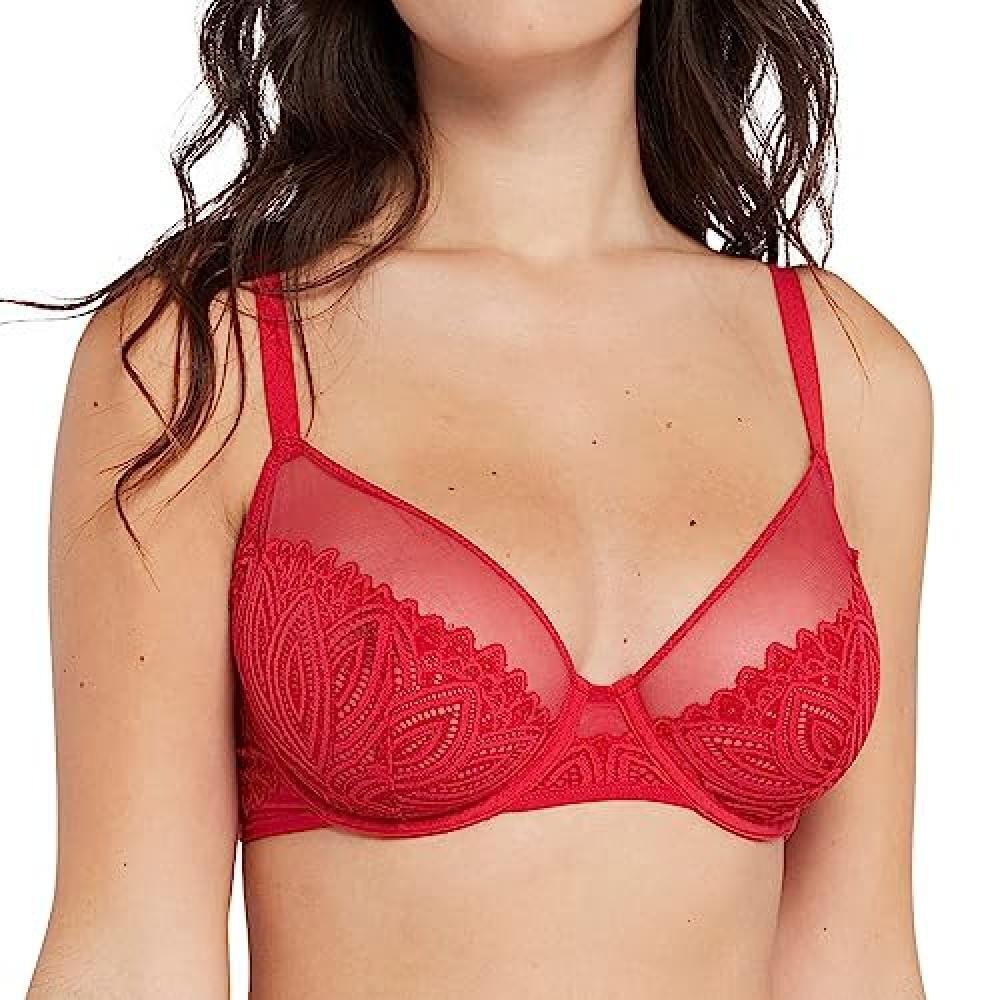 (TG. 5C) Miss Sans Complexe Lisa Full Coverage Bra, Rosso Purpureo, 5C Women's -