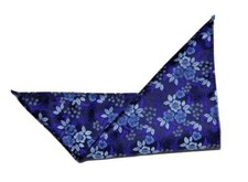 Gascoigne Silk Pocket Square Floral Purple Blue Black Men's