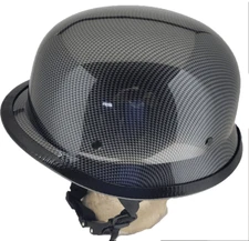 GERMAN CARBON FIBER  LOW PROFILE BIKER MOTORCYCLE NOVELTY HELMET