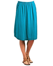 NWT New FRESH PRODUCE Seaport Solid Blue Long AVERY Skirt Large L MSRP 59
