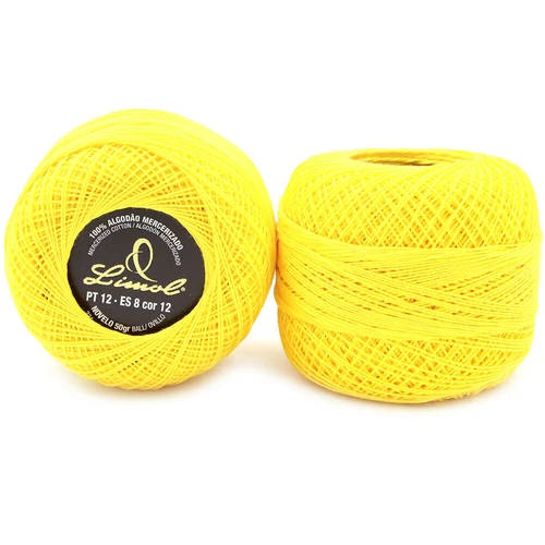 Limol Size 12 Colored 50 Grs 100% Mercerized Crochet Thread Cotton Ball Set of 2