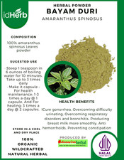50-500 gr POWDER AMARANTHUS SPINOSUS BAYAM DURI ORGANIC NATURAL HERBAL HERBS