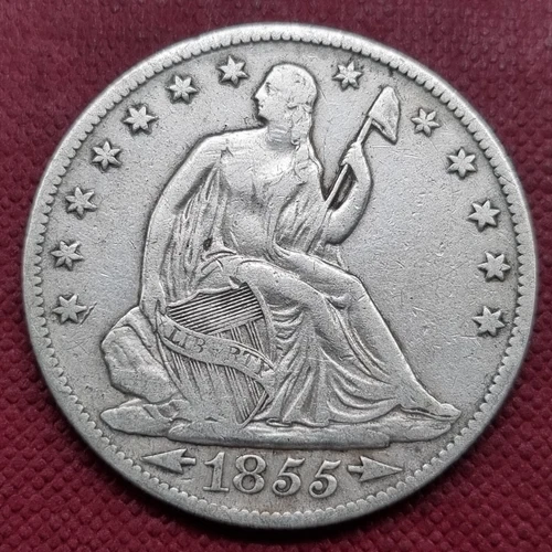 1855 O Seated Liberty Half Dollar 50c Better Grade VF #63610