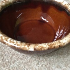 Hull Pottery Brown Drip Glaze Oven Proof Bowl Made In USA 5 Inch Vintage