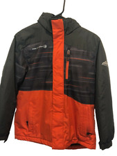 Free Country Gray Orange Warm Winter Hooded Coat Boys SZ 10-12 Med