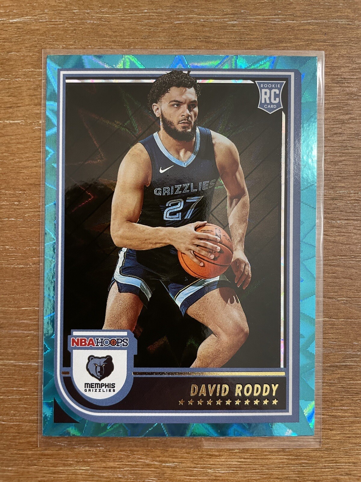 2022-23 Panini NBA Hoops David Roddy #253 TEAL EXPLOSION SP Rookie Card RC