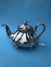 Uralte d&auml;nische 830 Silber Teekanne, 1,1 Ltr., Adel, K&ouml;nig Frederick VII., 1849