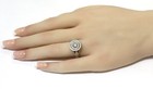 14k white gold .79ct diamond double halo ring 5.4g 7 ladies unique — photo 8