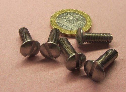 Oval Head Metric Slotted Machine Screw 18-8 Stainless, M5 x 16 mm L, 50 pcs - Picture 9 of 11