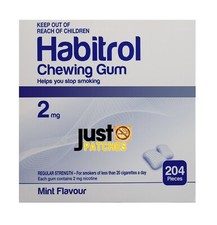 Habitrol Nicotine Gum 2 mg MINT Flavor 408 Pieces, 2 Boxes 09/2027 NEW