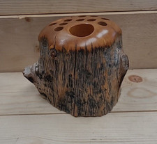 Cosmetic Make Up Holder Beauty Organizer Faux Cedar Rustic/Country Style Brush