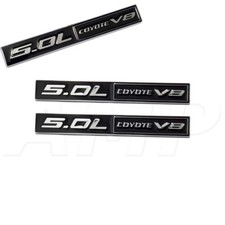 Fits 2pc Mustang Gt 5.0 Emblem F150 Fx4 Coyote V8 5.0l Decal Badge Gloss Black