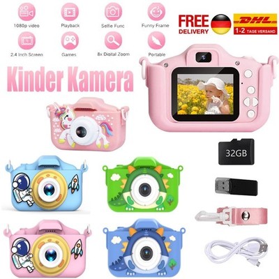 KinderKamera DigitalKamera 1080P Fotoapparat für Kinder mit 32GB SD Karte Neu