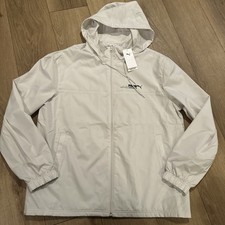 Puma Men  s Lined Up Woven Jacket Full Zip Lightweight Gray Small NEW