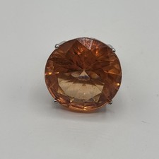 Natural 165 Ct Certified Brazilian Yellow Citrine Loose Gemstone Curving Ring