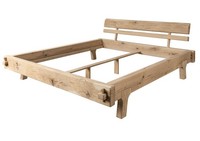 Bett Holzbett Balkenbett Massivholzbett 200X200 Eiche Holz Massiv Natur GeöLt