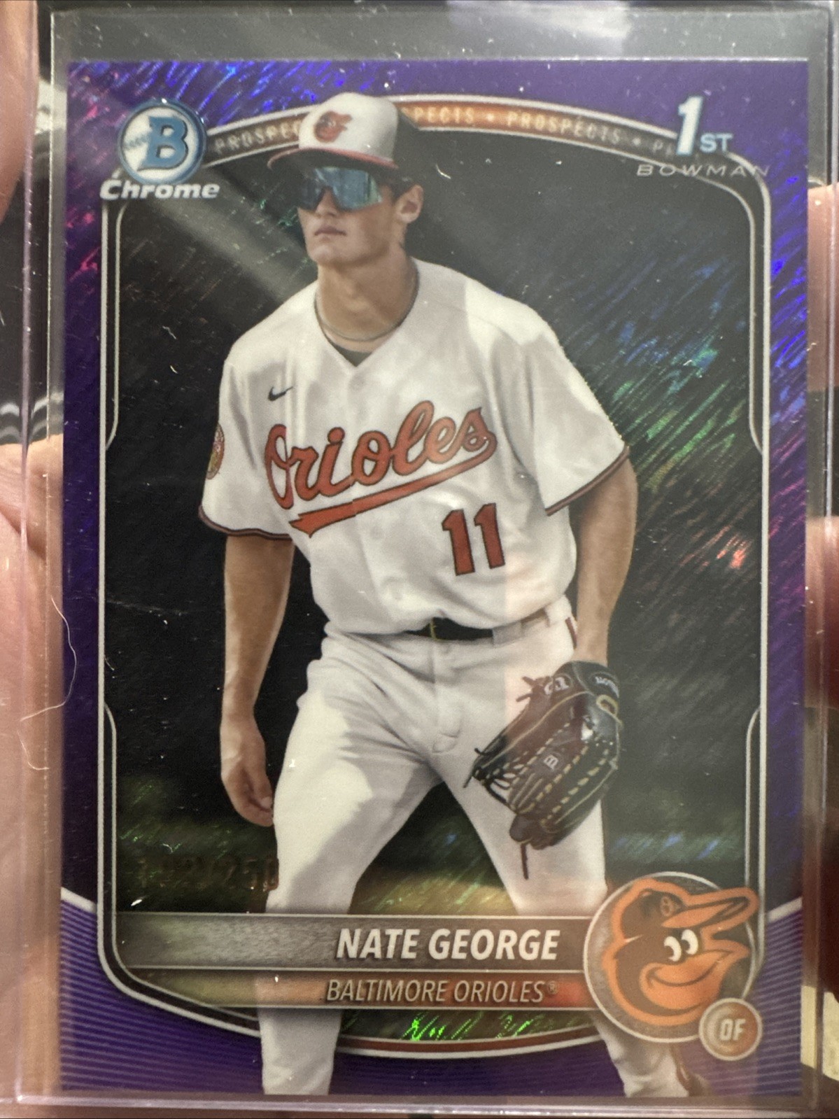 2025 Bowman Chrome Nate George #BCP-184 1st Bowman Purple Shimmer /250