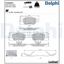 Delphi Bremsbelagsatz Bremsklötze vorne 410609896R 24978191