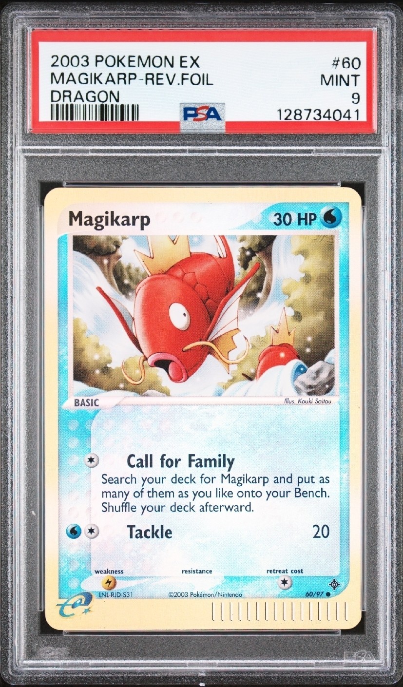PSA 9 MINT Magikarp 60/97 Reverse Holo 2003 Pokémon EX Dragon Pop 46