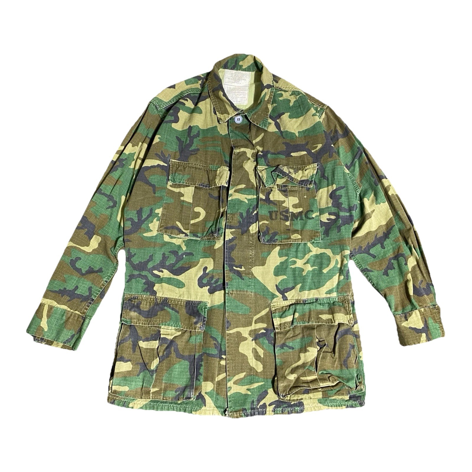 US Marine Jacket Mens Small Reg Ripstop Hot Weather Woodland Camo Military BDU