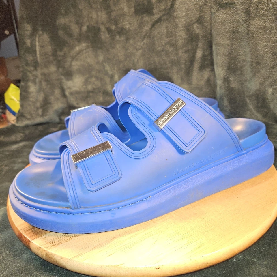 Alexander McQueen Limited Edition Sport Sandals Blue Mens Size 11 Made In Italy - Image 3 of 4