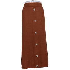 Shein Curve, Rock, Größe: 3XL, Braun, Acryl, Grobstrick, Damen #CfH