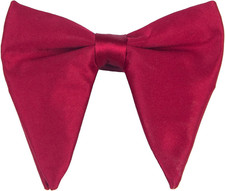 Mens Oversized Satin Silk Bow Tie Solid Color Formal Tuxedo Big Bowtie