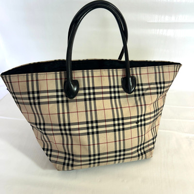 BURBERRY Blue Label Tote Bag Beige Nova Check Schultertasche Japan