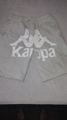 Kappa Authentic Anjuan Mens Large Shorts Gray Fleece Sweat Shorts Big Logo Size