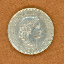 SWITZERLAND 10 RAPPEN 1954  KM # 27  VF.